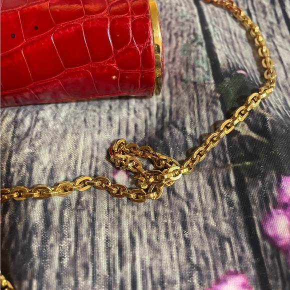 Authentic / Beautiful Judith Leiber Crocodile Clutch - Picture 11 of 12